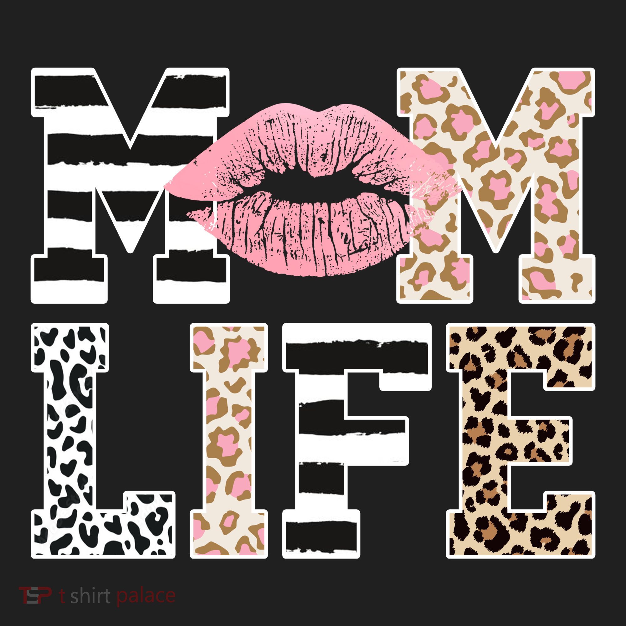 Mom Life Leopard Lips Beanie