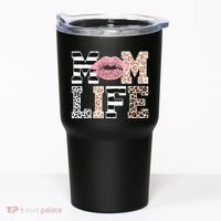 Mom Life Leopard Lips Tumbler thumb 0