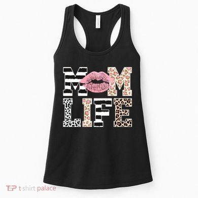 Mom Life Leopard Lips Women's Tank Top