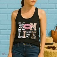 Mom Life Leopard Lips Women's Tank Top thumb 2
