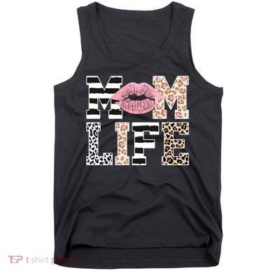 Mom Life Leopard Lips Tank Top