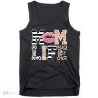 Mom Life Leopard Lips Tank Top thumb 0