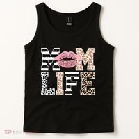 Mom Life Leopard Lips Tank Top thumb 2