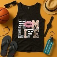 Mom Life Leopard Lips Tank Top thumb 4