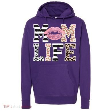 Mom Life Leopard Lips Hoodie