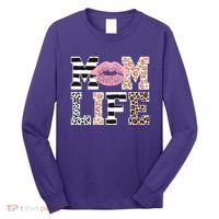 Mom Life Leopard Lips Long Sleeve Shirt thumb 0