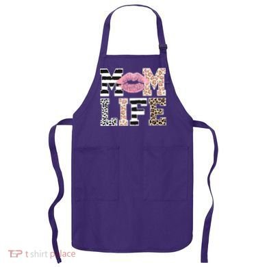 Mom Life Leopard Lips Apron