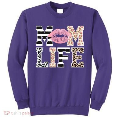Mom Life Leopard Lips Sweatshirt