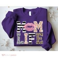 Mom Life Leopard Lips Sweatshirt thumb 2
