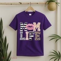 Mom Life Leopard Lips T-Shirt thumb 2