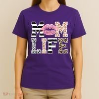 Mom Life Leopard Lips T-Shirt thumb 4