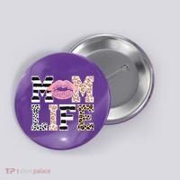 Mom Life Leopard Lips Button thumb 0