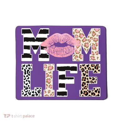 Mom Life Leopard Lips Mousepad