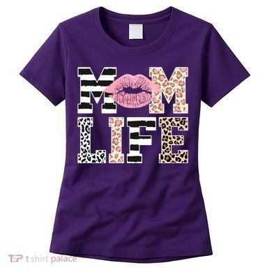 Mom Life Leopard Lips Women's T-Shirt
