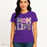 Mom Life Leopard Lips Women's T-Shirt thumb 4