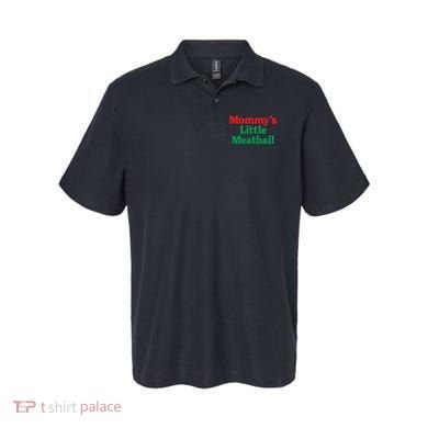 Mommy's Little Meatball Italian Ironic Funny Meme Trendy Unisex Polo