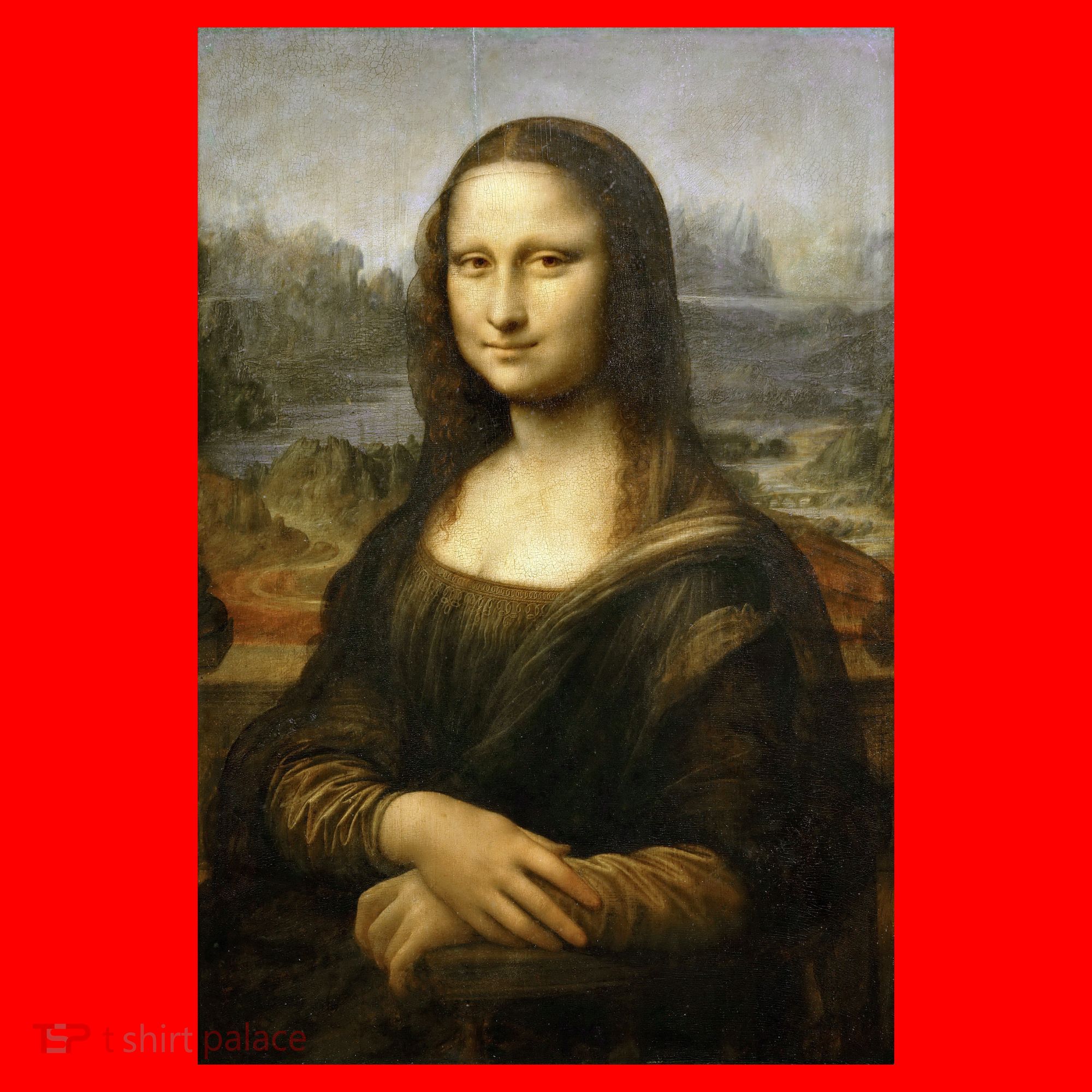 Mona Lisa Santa Hat