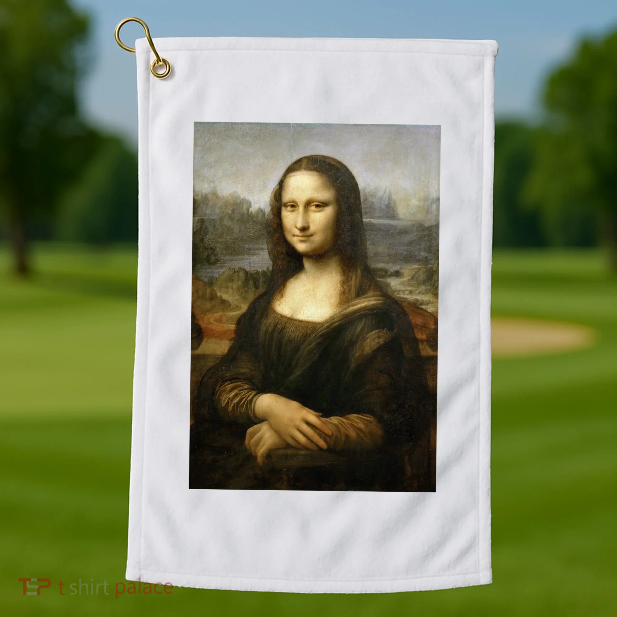 Mona Lisa Golf Towel