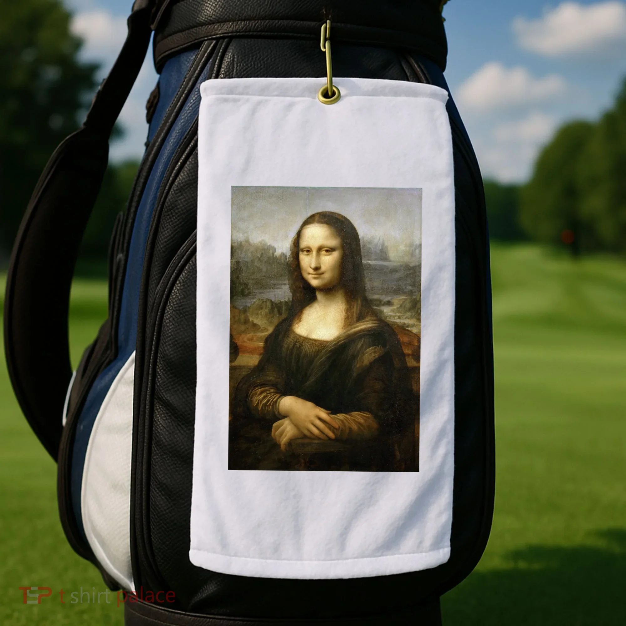 Mona Lisa Golf Towel