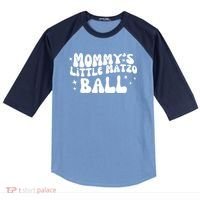 Mommys Little Matzo Ball Raglan Baseball Sleeve Shirt thumb 0