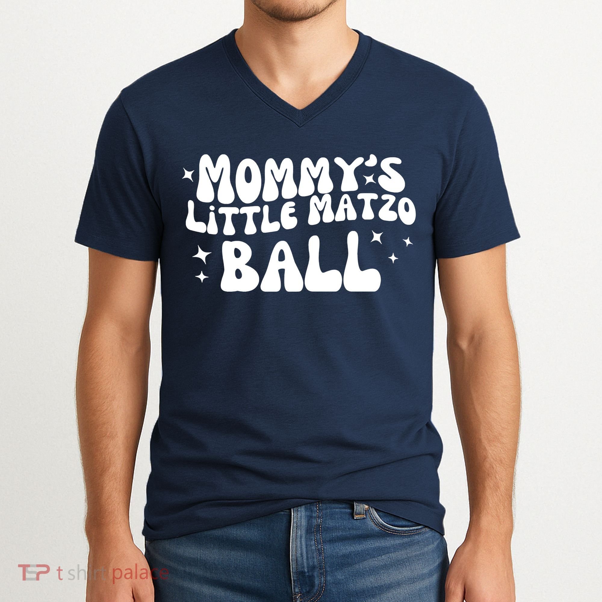 Mommys Little Matzo Ball V-Neck T-Shirt