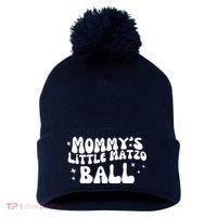 Mommys Little Matzo Ball Pom Pom 12in Knit Beanie thumb 0