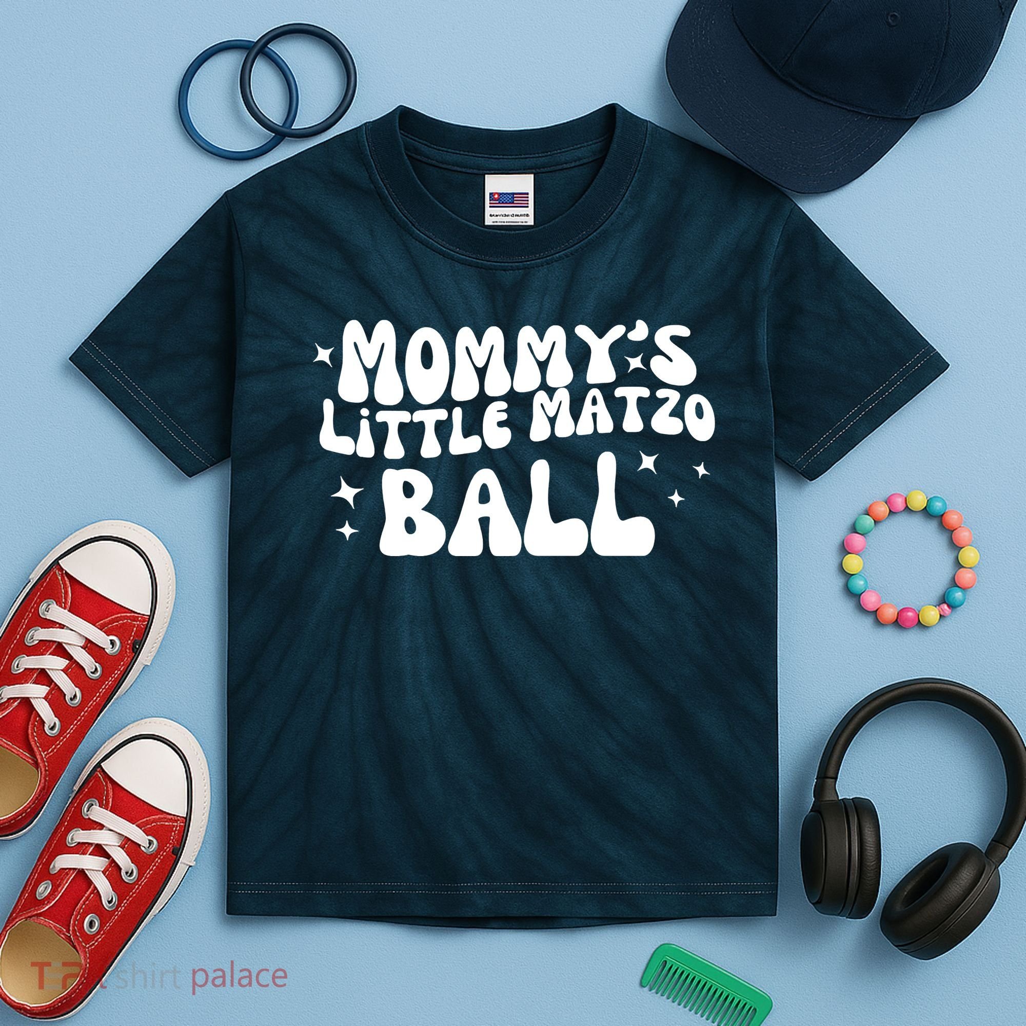 Mommys Little Matzo Ball Kids Tie-Dye T-Shirt