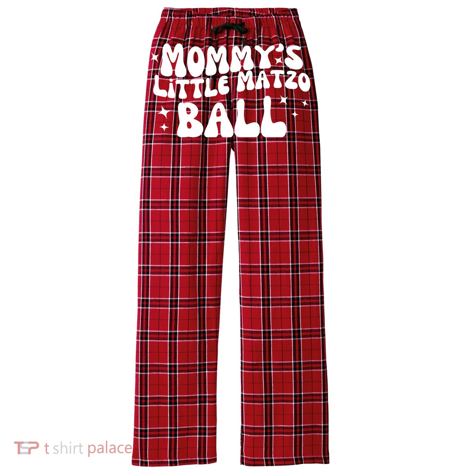 Mommys Little Matzo Ball Women's Flannel Plaid Pajama Pants