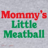 Mommys Little Meatball Italian Meme Women's Racerback Cropped Tank thumb 2