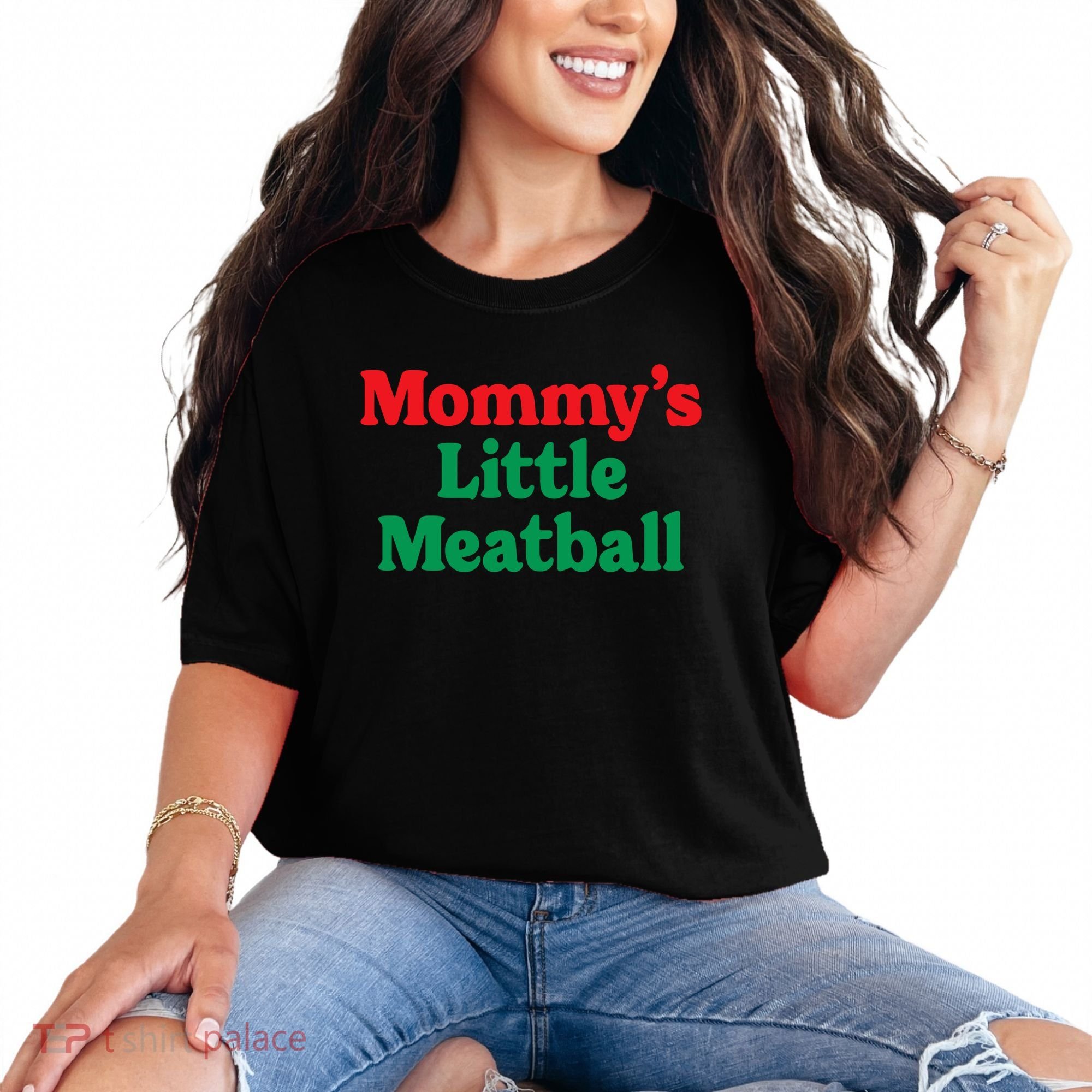 Mommys Little Meatball Italian Meme Comfort Colors T-Shirt