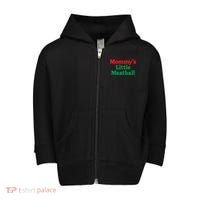 Mommys Little Meatball Italian Meme Toddler Zip Fleece Hoodie thumb 0
