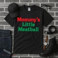 Mommys Little Meatball Italian Meme Tall T-Shirt thumb 3