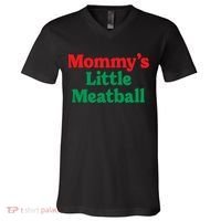 Mommys Little Meatball Italian Meme V-Neck T-Shirt thumb 0