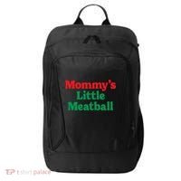 Mommys Little Meatball Italian Meme City Backpack thumb 0