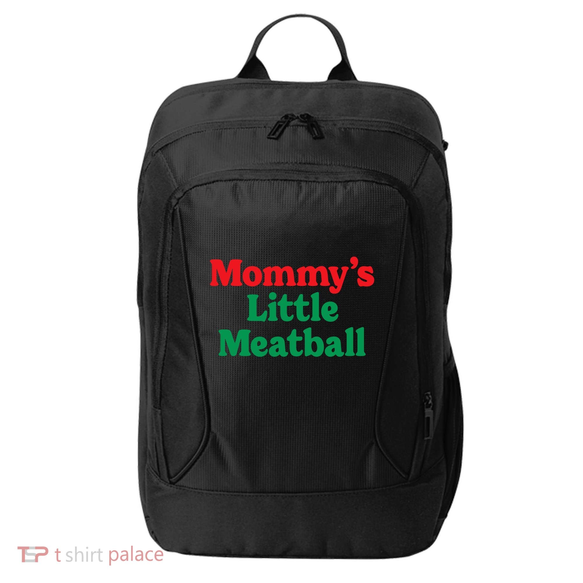 Mommys Little Meatball Italian Meme City Backpack