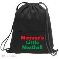 Mommys Little Meatball Italian Meme Sweatshirt Cinch Pack Bag thumb 0