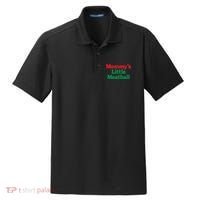Mommys Little Meatball Italian Meme Dry Zone Grid Polo thumb 0