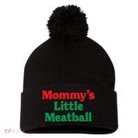 Mommys Little Meatball Italian Meme Pom Pom 12in Knit Beanie thumb 0