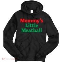 Mommys Little Meatball Italian Meme Tie Dye Hoodie thumb 0