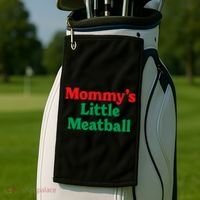 Mommys Little Meatball Italian Meme Golf Towel thumb 2