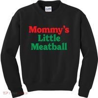 Mommys Little Meatball Italian Meme Kids Sweatshirt thumb 0