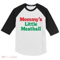 Mommys Little Meatball Italian Meme Kids Colorblock Raglan Jersey thumb 0