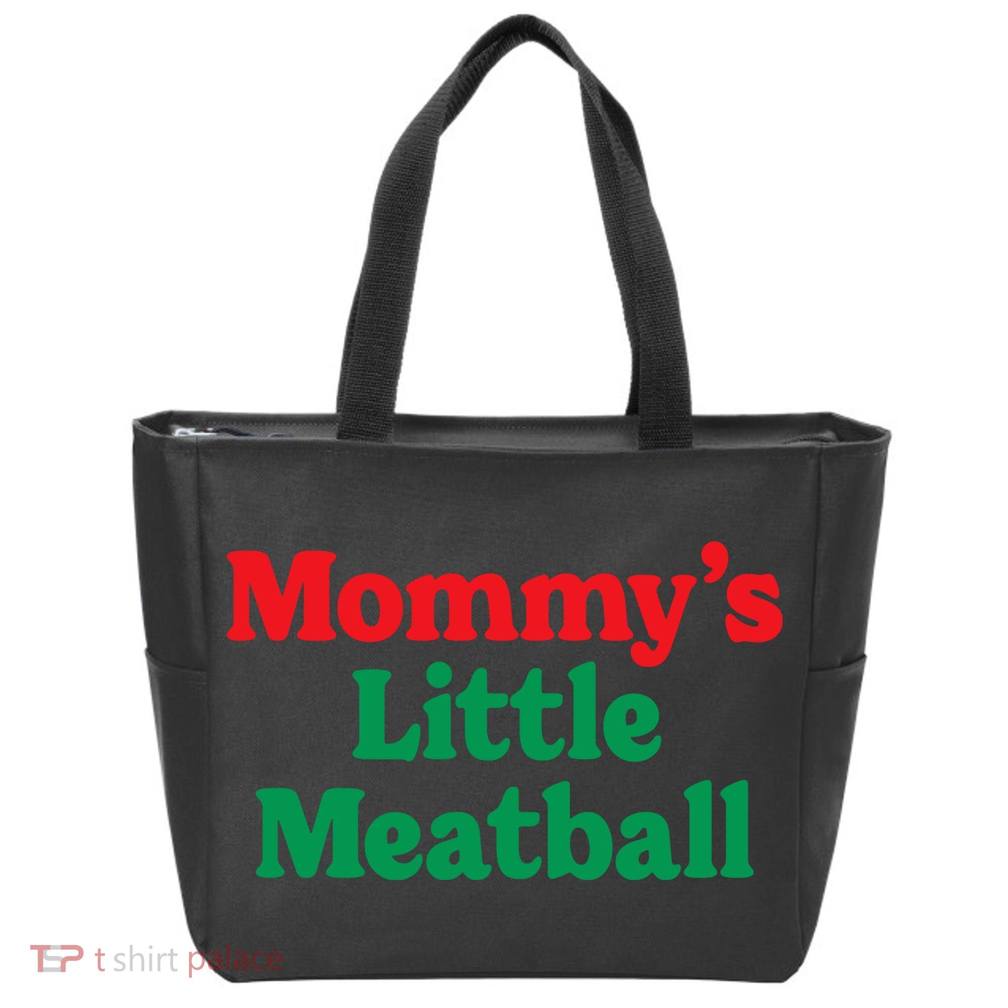 Mommys Little Meatball Italian Meme Tote Bag