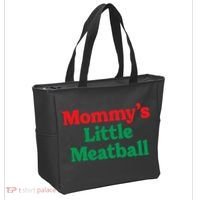 Mommys Little Meatball Italian Meme Tote Bag thumb 2