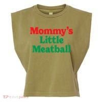Mommys Little Meatball Italian Meme Garment-Dyed Women's Muscle Tee thumb 0