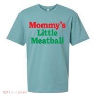 Mommys Little Meatball Italian Meme Sueded Cloud Jersey T-Shirt thumb 0