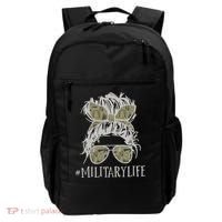 Military Life Messy Bun Wife Backpack thumb 0