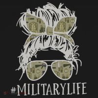 Military Life Messy Bun Wife Women's Hoodie thumb 2