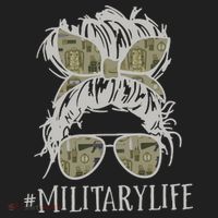 Military Life Messy Bun Wife Tumbler thumb 3