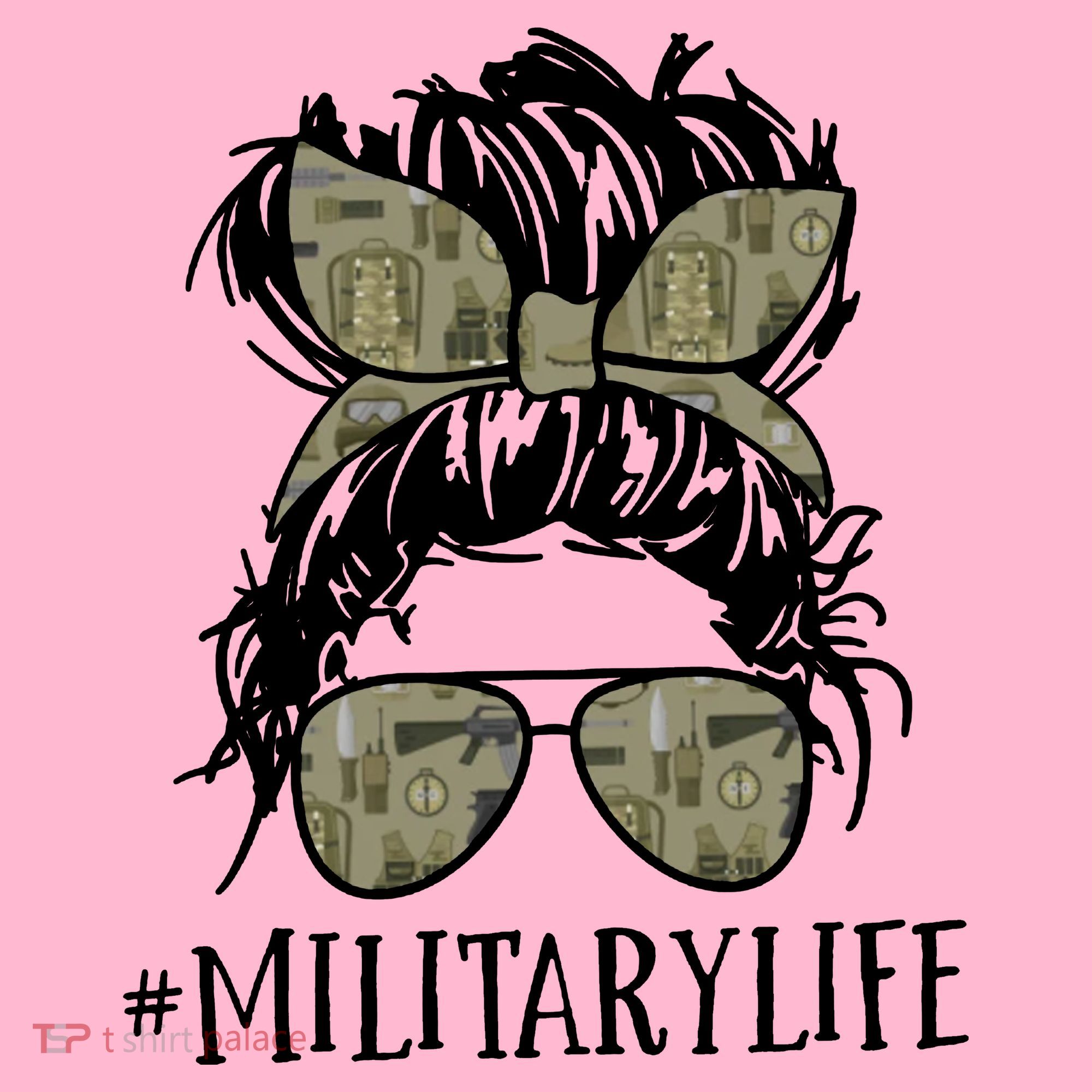 Military Life Messy Bun Wife Visor